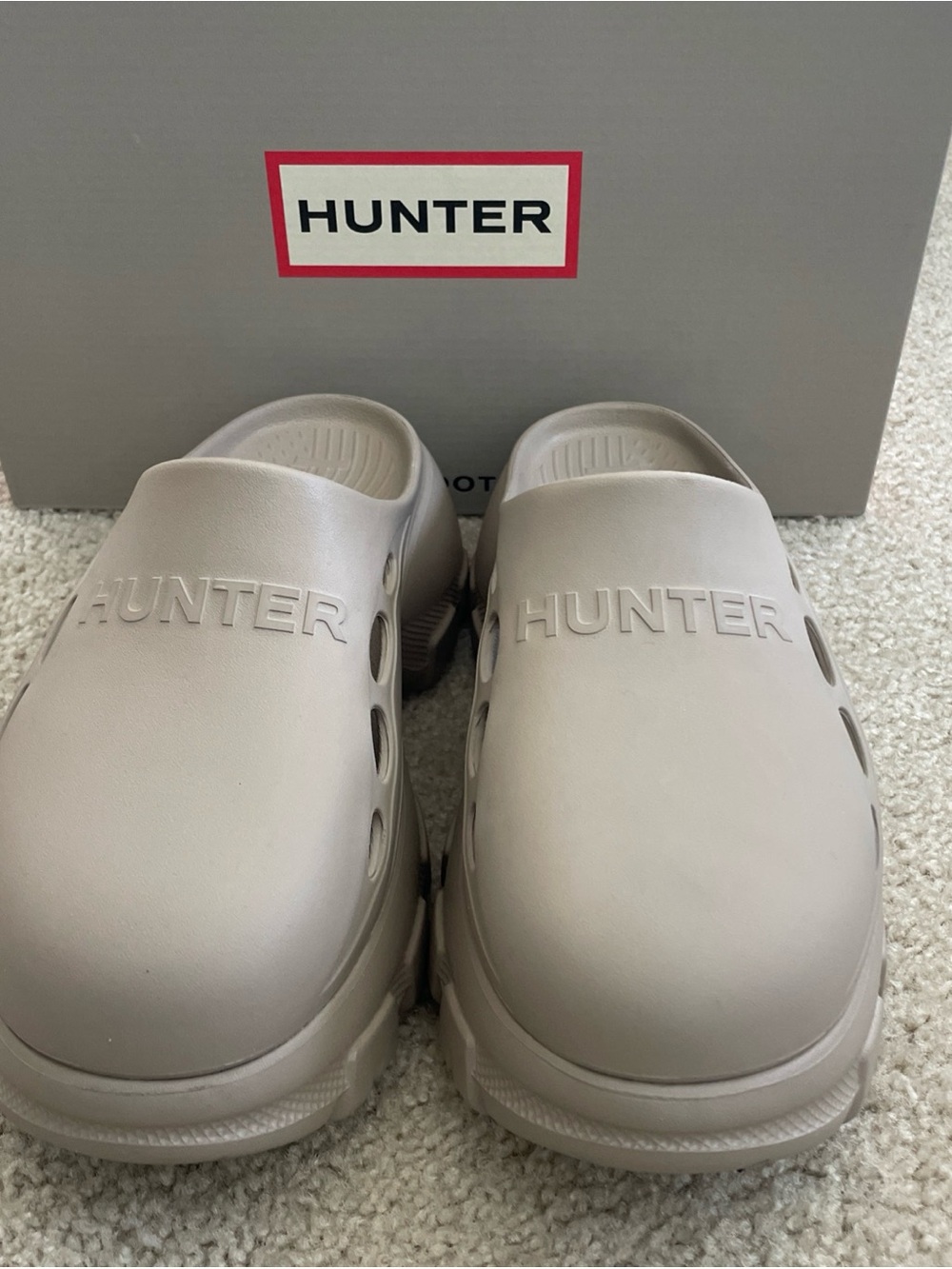 Hunter Bryce Platform Clogs Women’s Size 9 Light Natural Mules Shoes Sandals - Picture 6 of 9